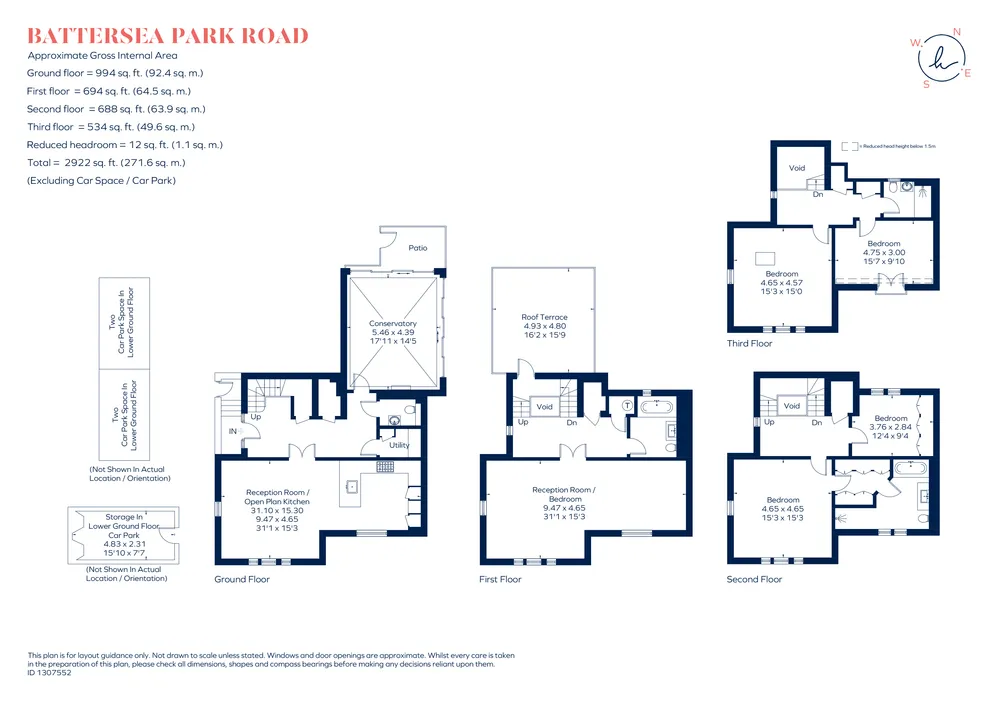 Floorplan for Battersea Park Road, London, SW11