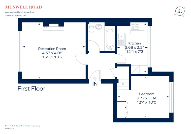 Floorplan 1 for Muswell Road, London, N10