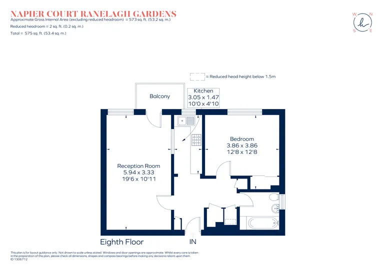 Floorplan 1 for Ranelagh Gardens, London, SW6