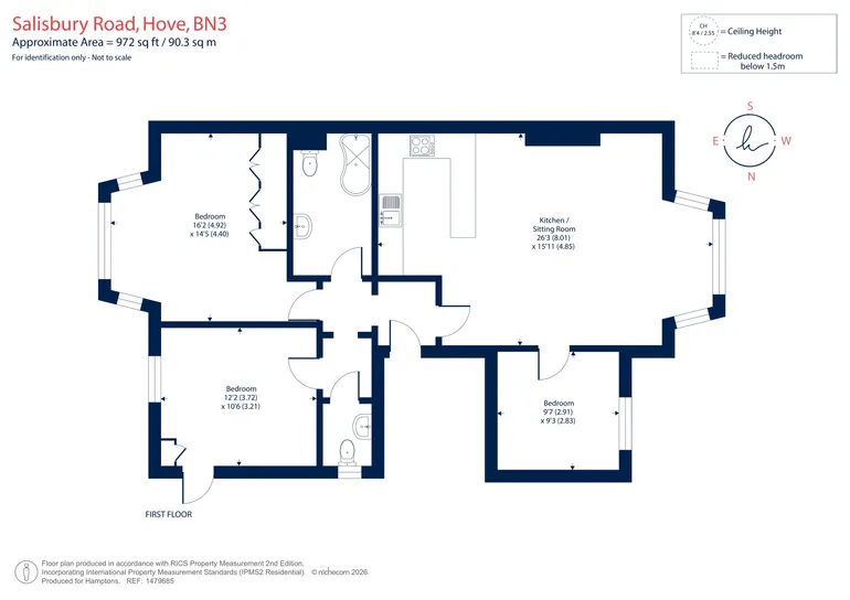 Floorplan 1 for Salisbury Road, Hove, BN3