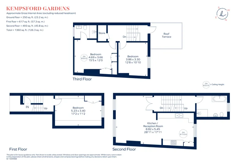 Floorplan 1 for Kempsford Gardens, London, SW5