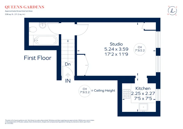 Floorplan 1 for Queen's Gardens, London, W2