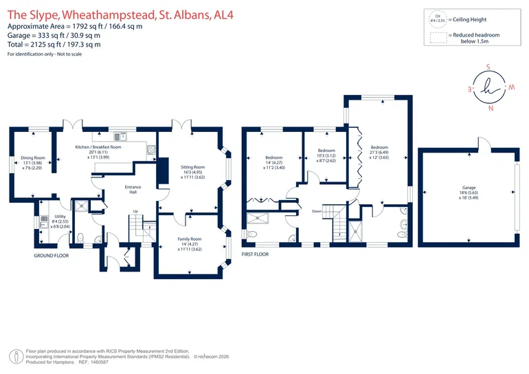 Floorplan 1 for The Slype, Gustard Wood, AL4