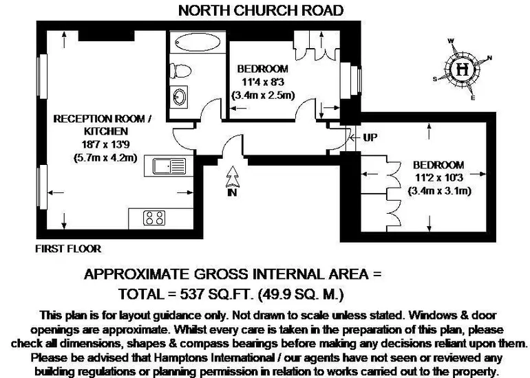 Floorplan 1 for Northchurch Road London N1