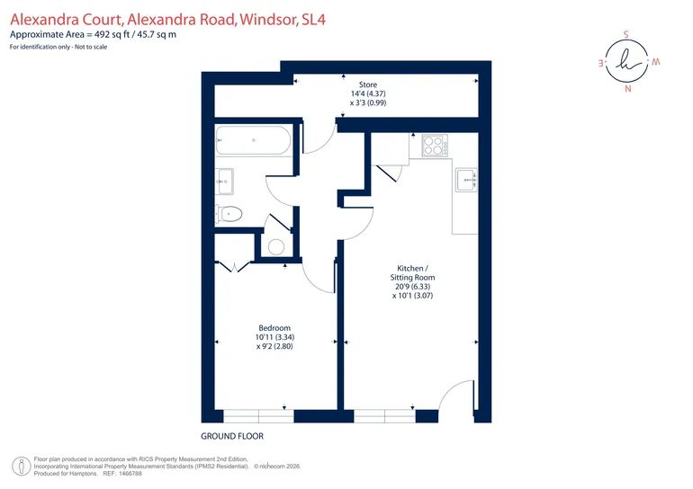 Floorplan 1 for Alexandra Court Alexandra Road SL4