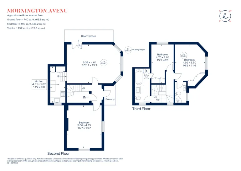 Floorplan 1 for Mornington Avenue London W14