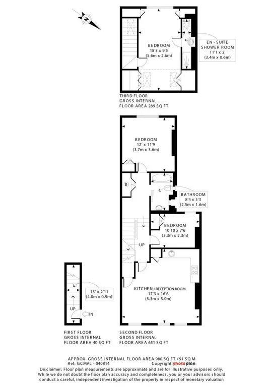 Floorplan 1 for Saltram Crescent London W9