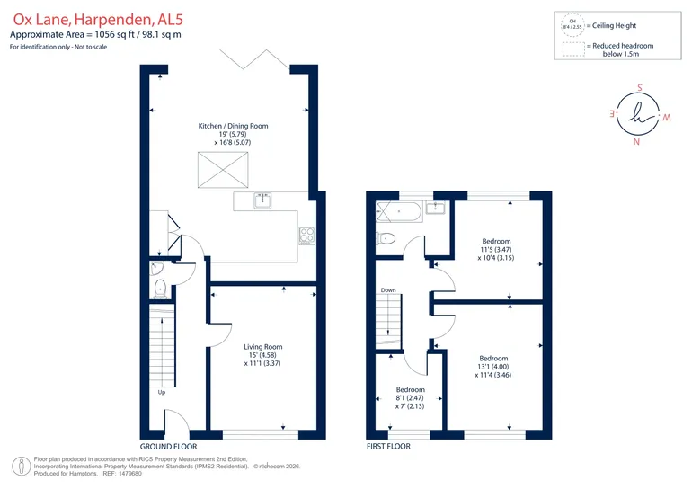 Floorplan 1 for Ox Lane, Harpenden, AL5