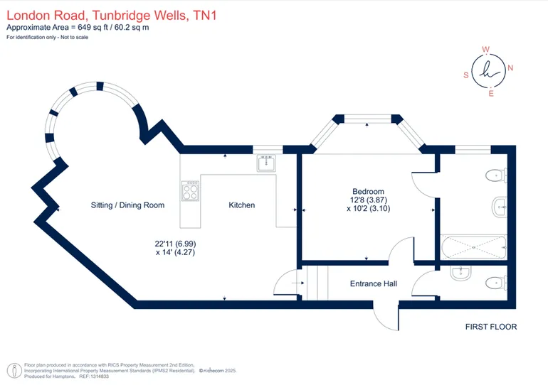 Floorplan 1 for 55 London Road Tunbridge Wells TN1