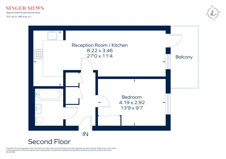 Floorplan 1 for Singer Mews London SW4