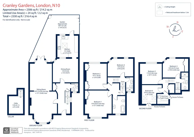Floorplan 1 for Cranley Gardens London N10