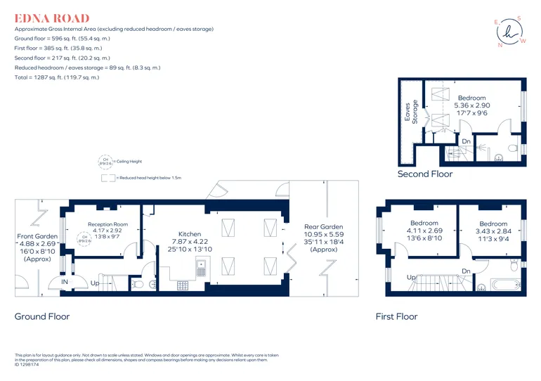 Floorplan 1 for Edna Road, London, SW20