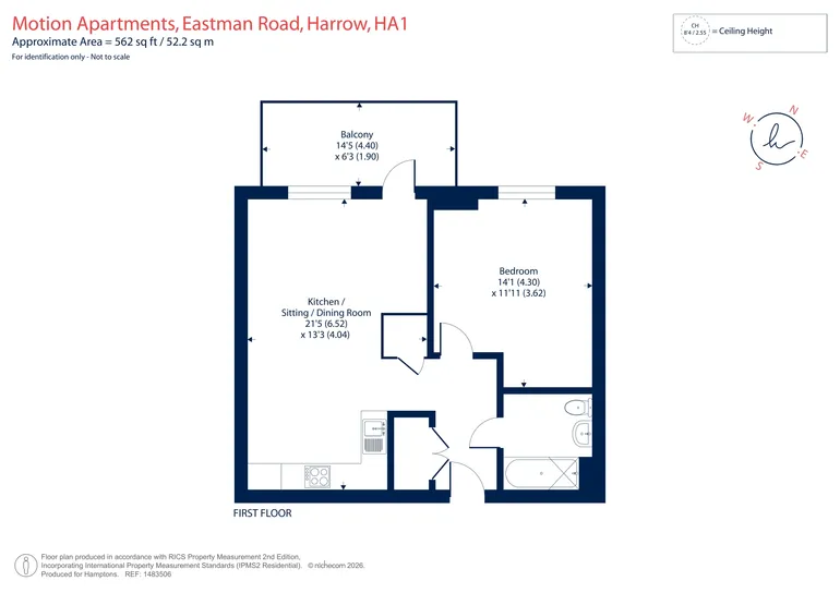 Floorplan 1 for Eastman Road Harrow HA1
