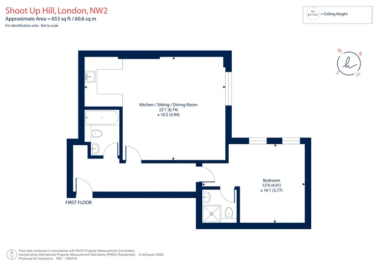 Floorplan 1 for Shoot Up Hill London NW2