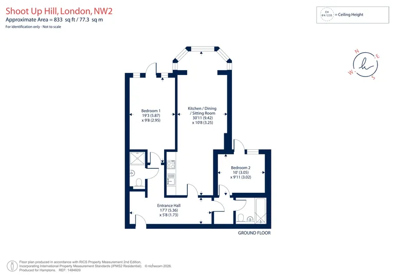 Floorplan 1 for Shoot Up Hill London NW2