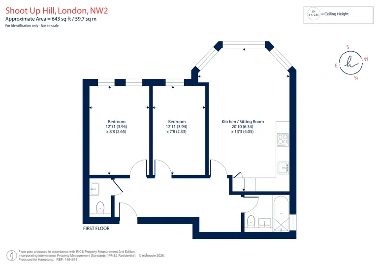 Floorplan 1 for Shoot Up Hill London NW2