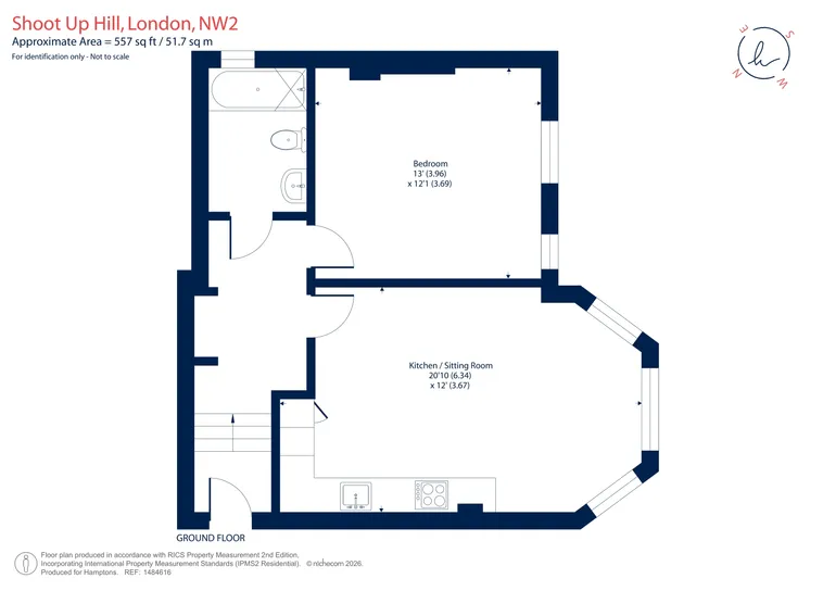 Floorplan 1 for Shoot Up Hill London NW2