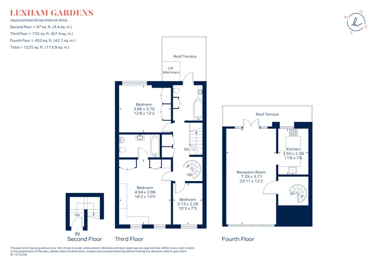 Floorplan 1 for Lexham Gardens, London, W8