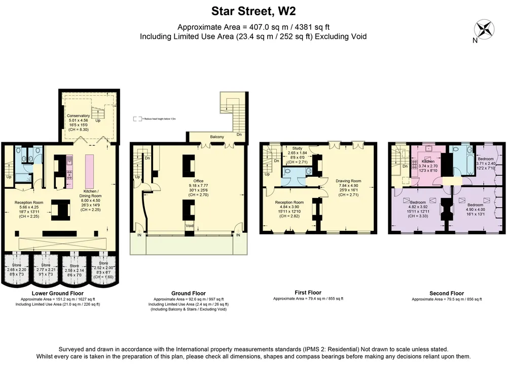 Floorplan for Star Street, London, W2