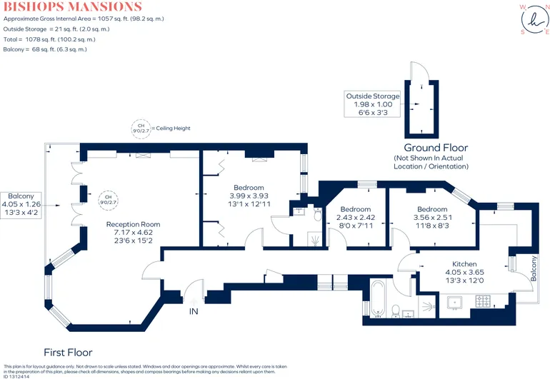 Floorplan 1 for Stevenage Road, London, SW6