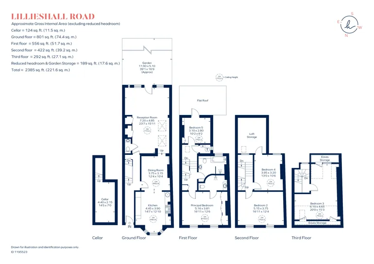 Floorplan 1 for Lillieshall Road, London, SW4