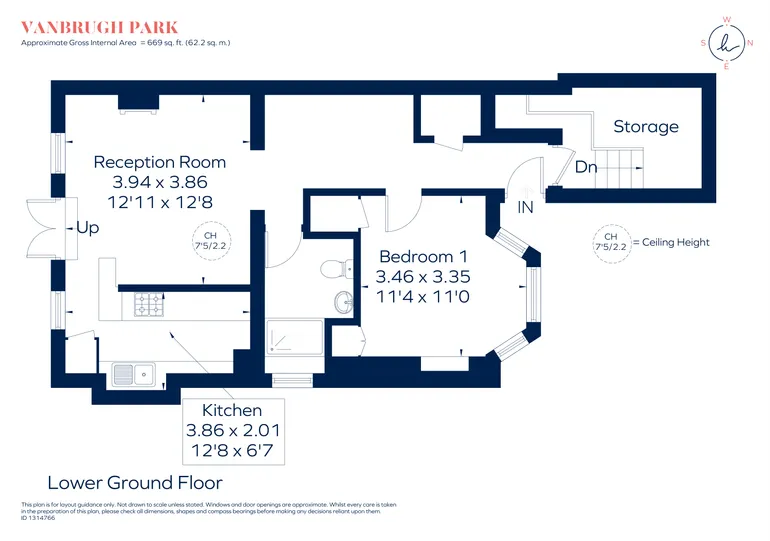 Floorplan 1 for Vanbrugh Park, London, SE3