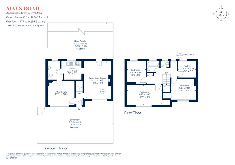 Floorplan 1 for Mays Road, Teddington, TW11