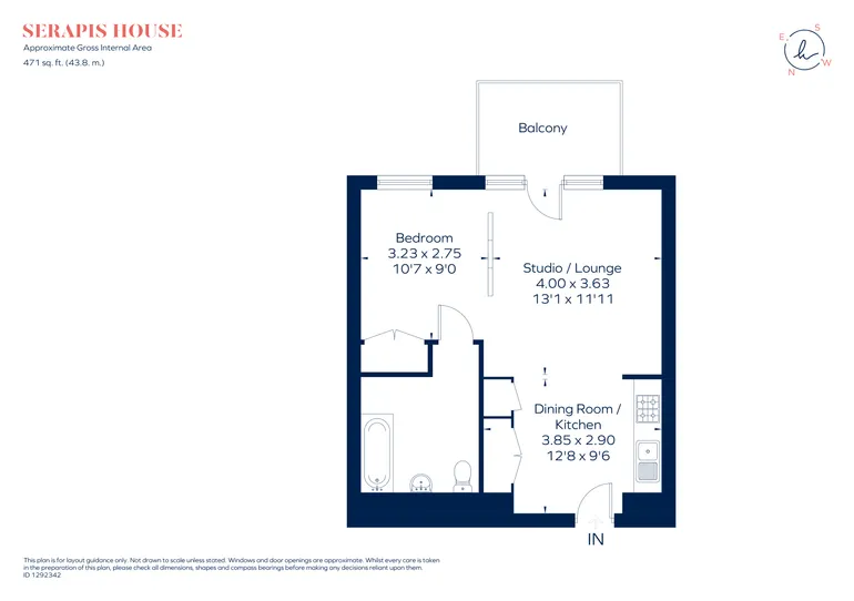 Floorplan 1 for Goodluck Hope Walk, E14