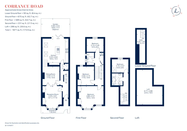 Floorplan 1 for Corrance Road, London, SW2