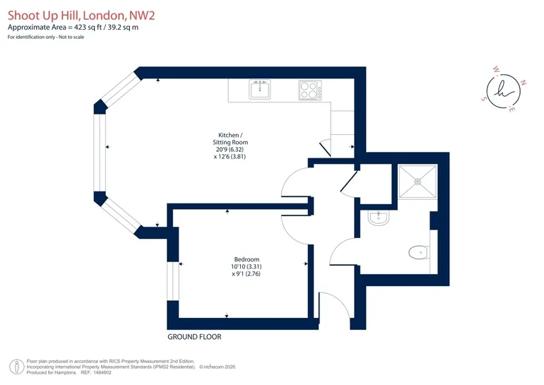 Floorplan 1 for Shoot Up Hill London NW2
