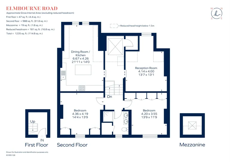 Floorplan 1 for Elmbourne Road London SW17