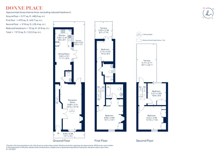 Floorplan 1 for Donne Place Sloane Square SW3