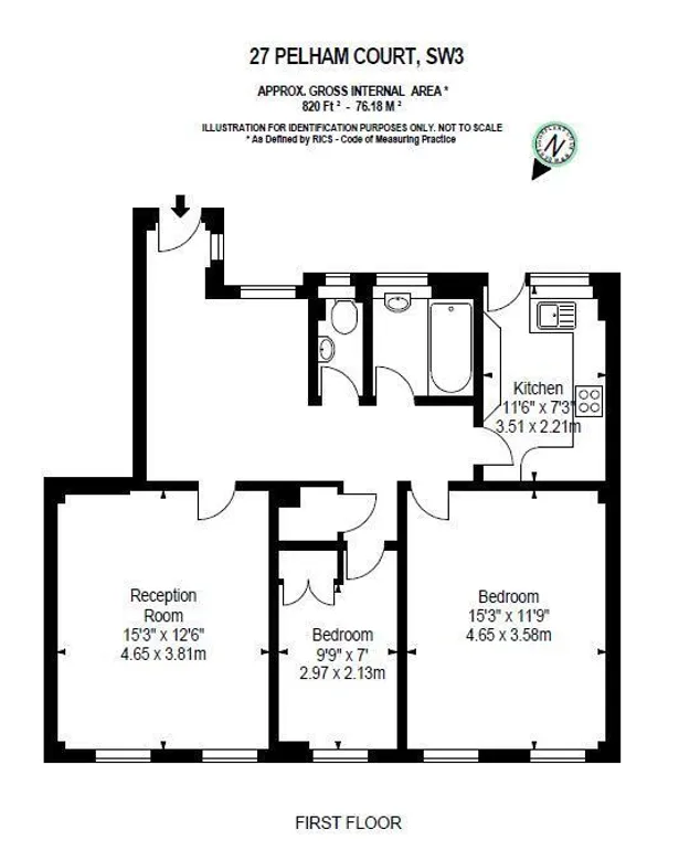 Floorplan 1 for Pelham Court, Fulham Road, London SW3