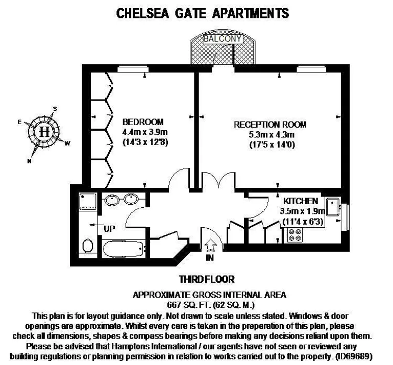 Floorplan 1 for Ebury Bridge Road London SW1W