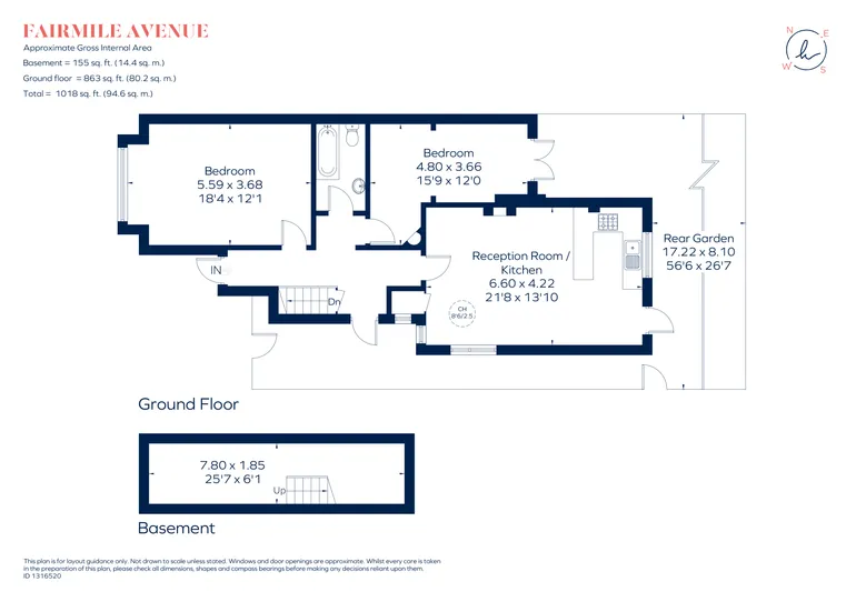 Floorplan 1 for Fairmile Avenue London SW16
