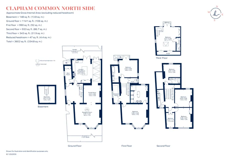Floorplan 1 for Clapham Common North Side London SW4