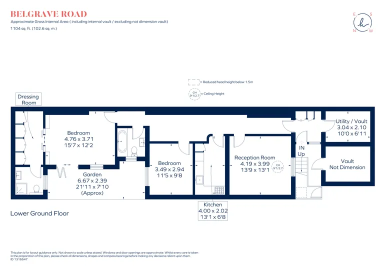 Floorplan 1 for Belgrave Road London SW1V