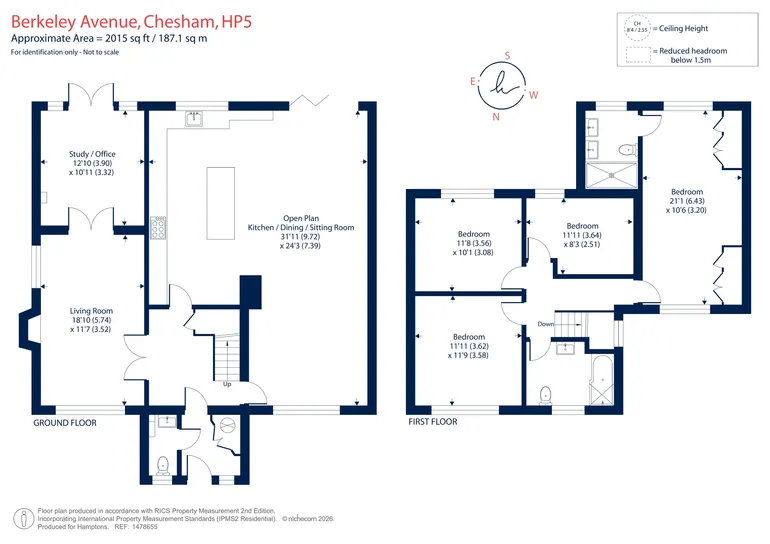 Floorplan 1 for Berkeley Avenue, Chesham, HP5