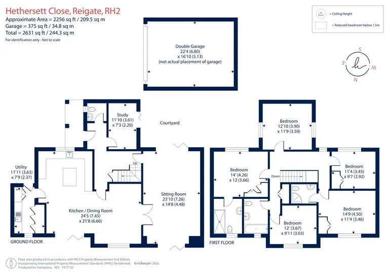 Floorplan 1 for Hethersett Close, Reigate, RH2