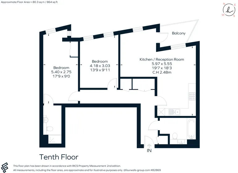 Floorplan 1 for John Donne Way, London, SE10
