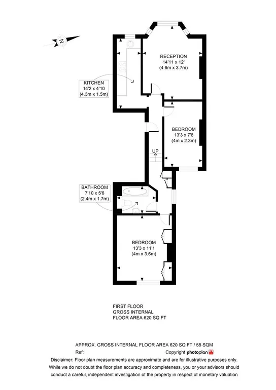 Floorplan 1 for Saltram Crescent London W9