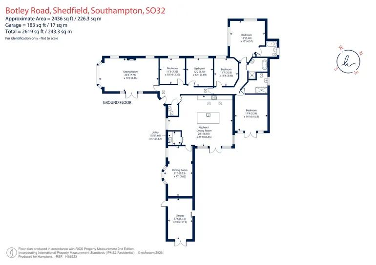 Floorplan 1 for Botley Road, Shedfield, SO32