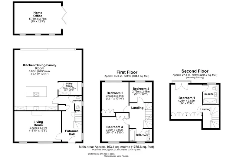 Floorplan 1 for Crabtree Lane, Harpenden, AL5
