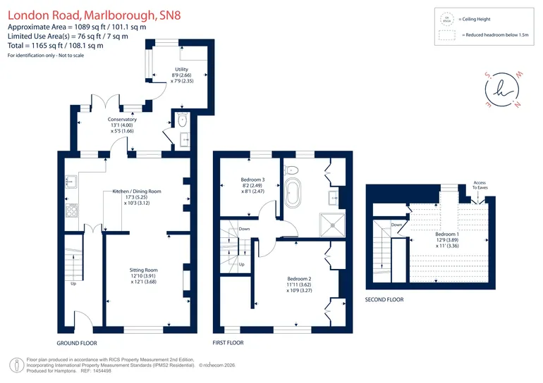 Floorplan 1 for London Road, Marlborough, SN8