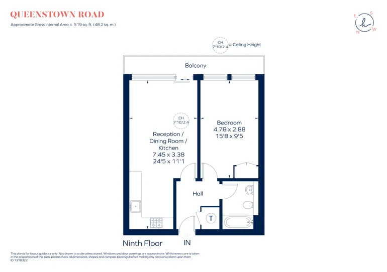 Floorplan 1 for Queenstown Road London SW11