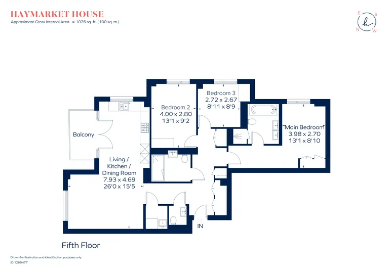 Floorplan 1 for Pinewood Gardens Teddington TW11