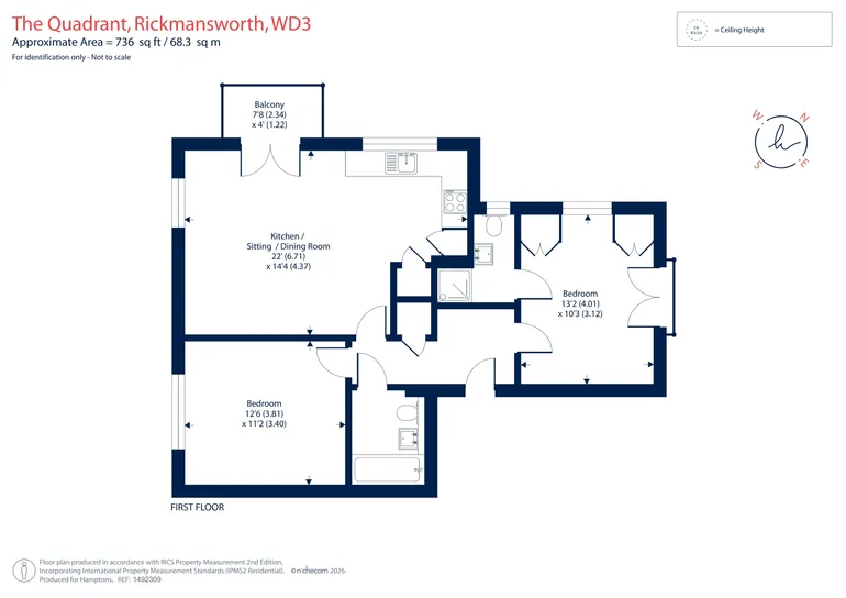 Floorplan 1 for The Quadrant Rickmansworth WD3