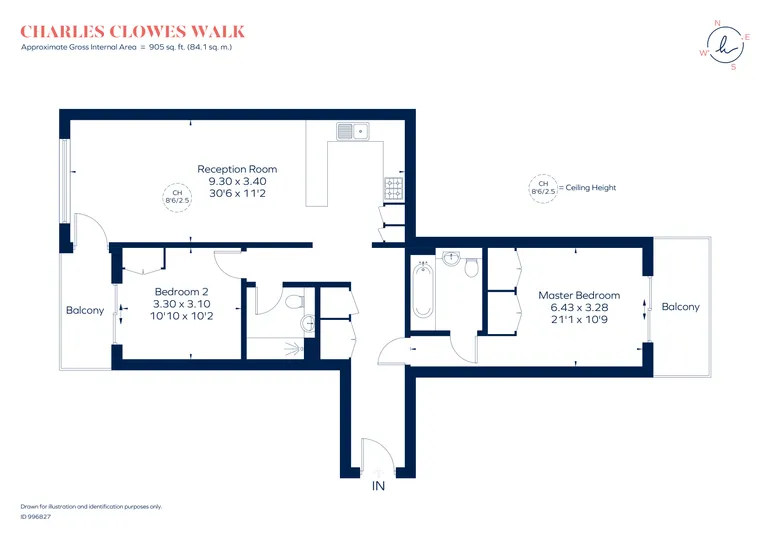 Floorplan 1 for Charles Clowes Walk Nine Elms SW11