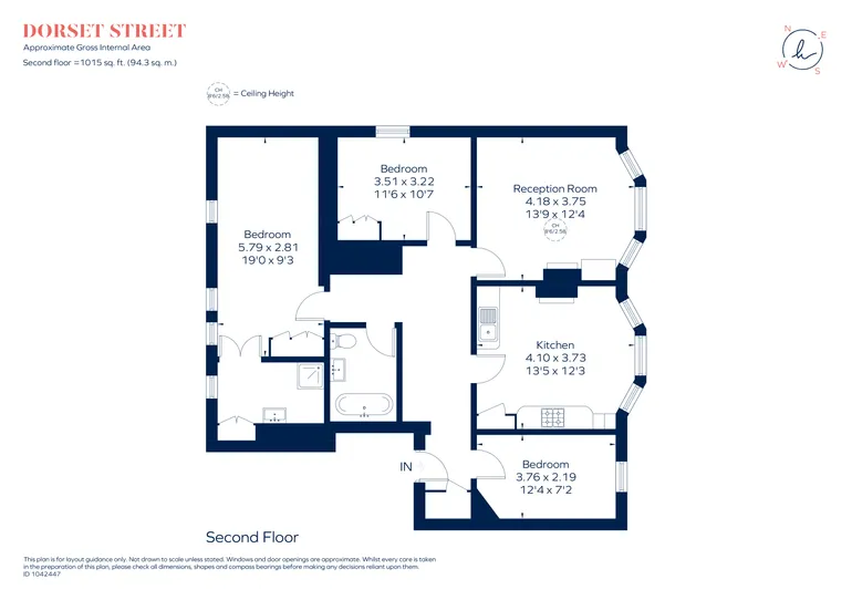 Floorplan 1 for Dorset Street Marylebone W1U
