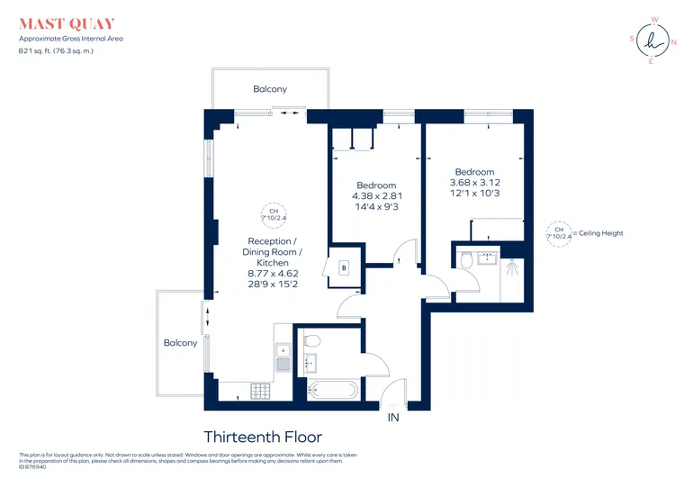 Floorplan 1 for Mast Quay, Woolwich, London SE18